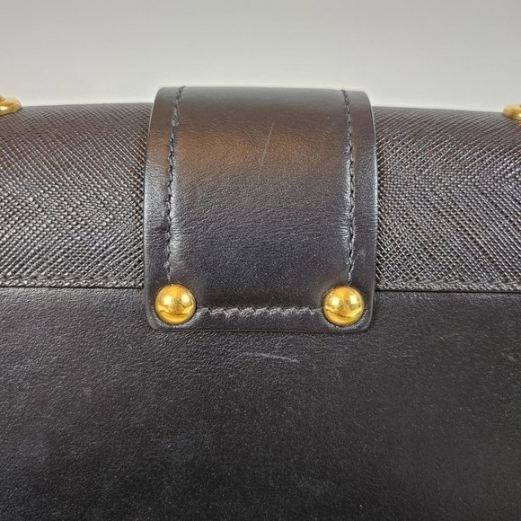 Prada Cahier Medium Black Leather Cross Body Bag - Picture 5 of 10